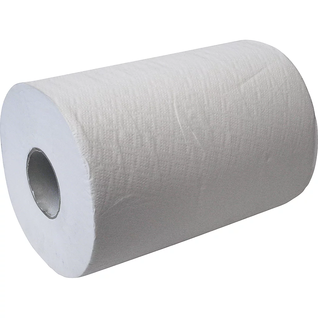 Papier toilette maxi jumbo 350M prédécoupé, gaufré, collé, 2 plis 1 colis de 6